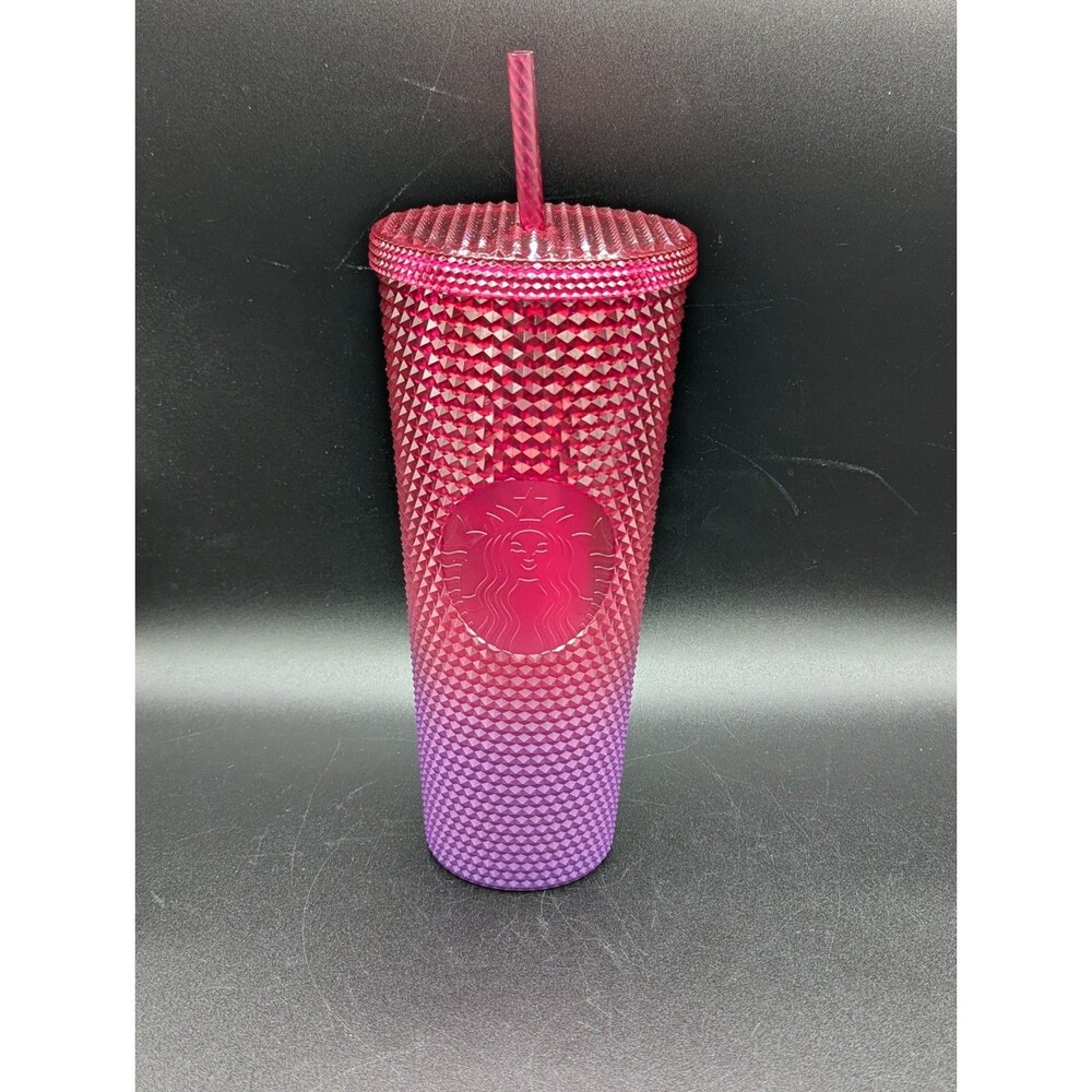 Starbucks Disney World Parks Cinderella Castle Red Purple Studded Tumbler New - Picture 2 of 7